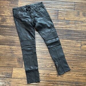 Women’s All Staints Black Leather Jeans